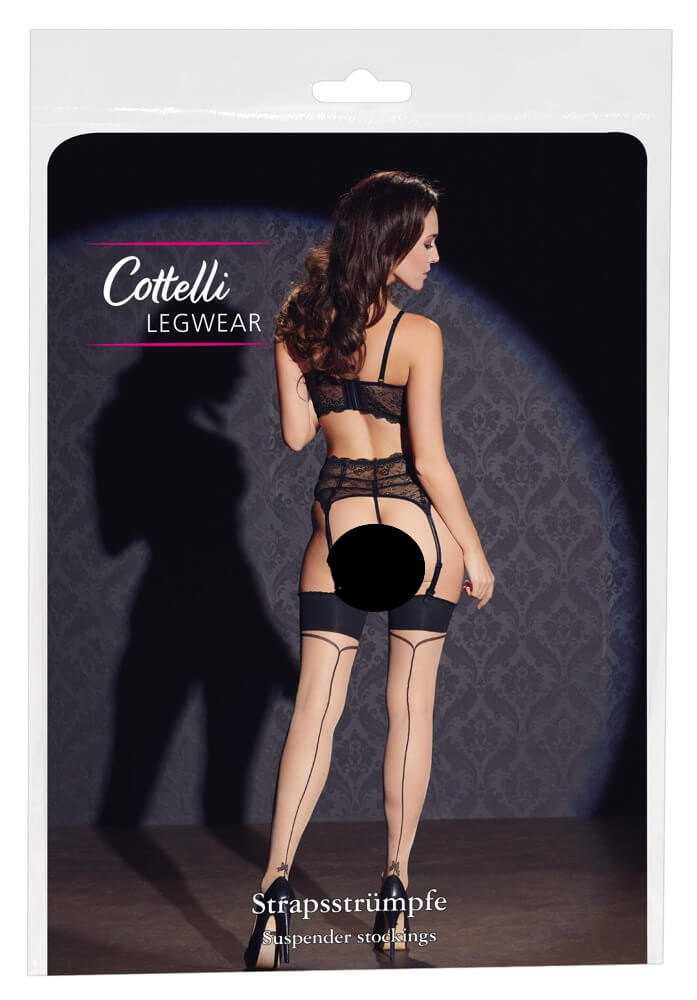 Cottelli Legwear - hátul csíkos