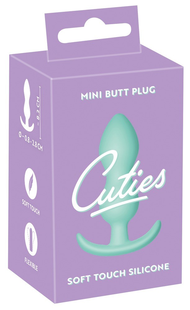 Cuties Mini Butt Plug - szilikon anál dildó - menta (2