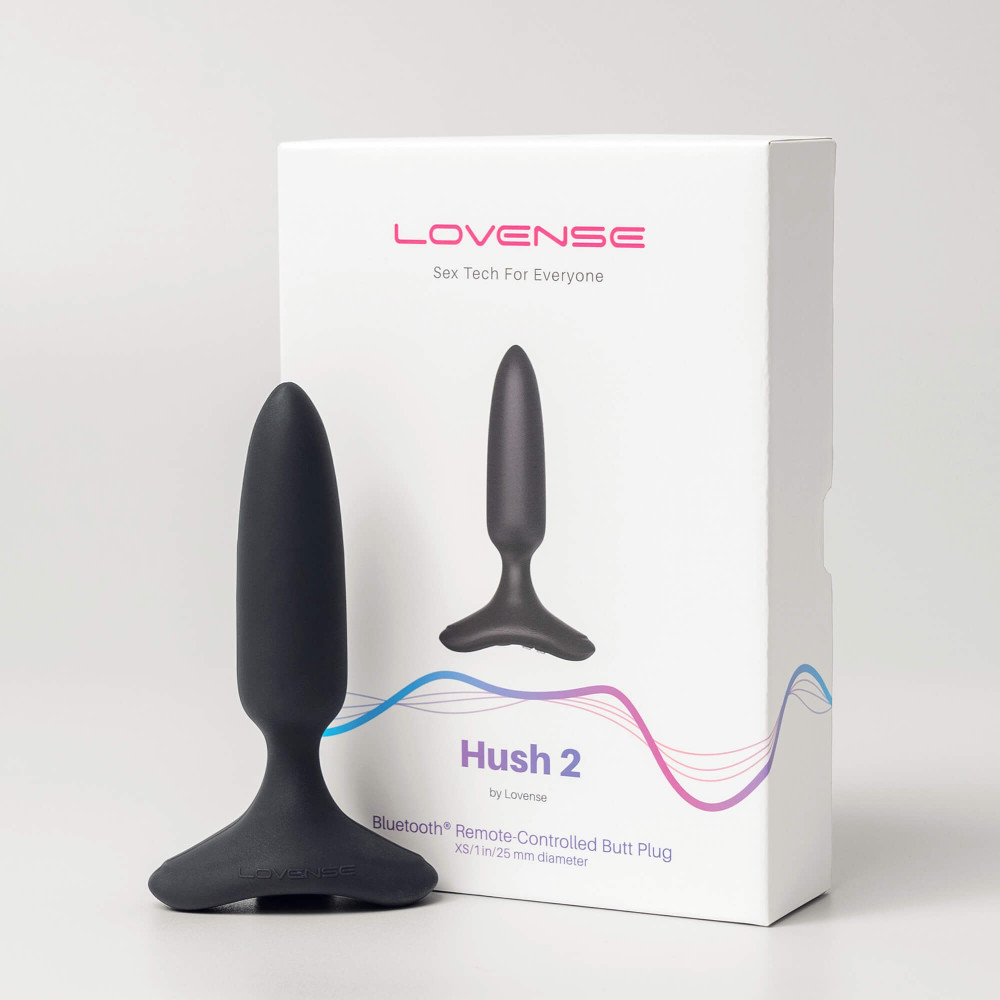 LOVENSE Hush 2 XS - újratölthető kis anál vibrátor (25mm) - fekete