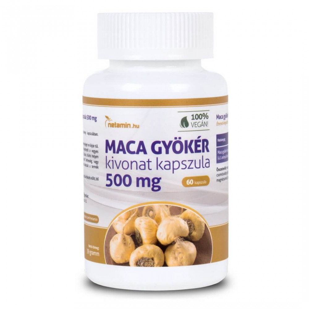 Netamin Maca 500 mg - étrendkiegészítő kapszula (60db)