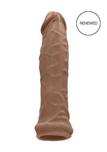 RealRock Penis Sleeve 6 - péniszköpeny (17cm) - sötét natúr