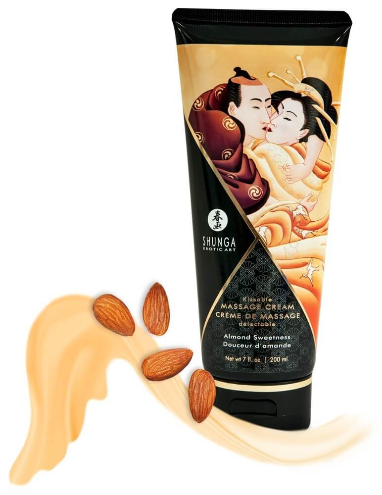 Shunga - masszázs krém - édes mandula (200ml)