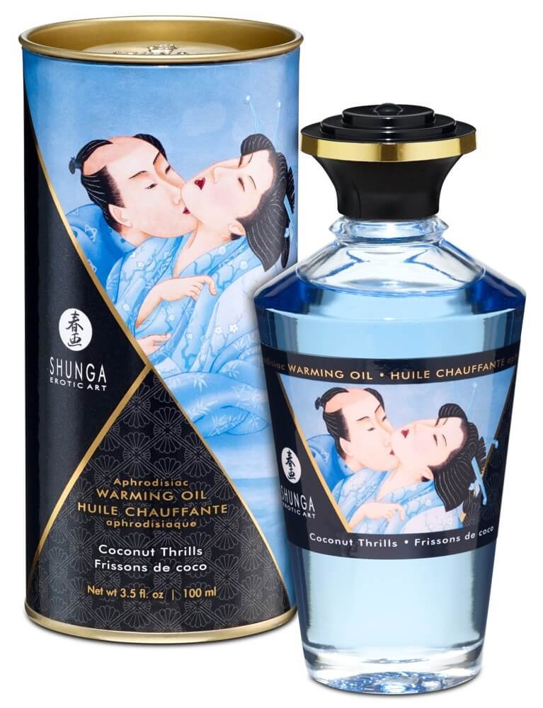 Shunga - melegítő hatású masszázsolaj - kókusz (100ml)