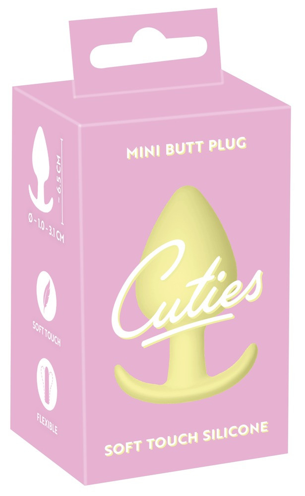 Cuties Mini Butt Plug - szilikon anál dildó - sárga (3