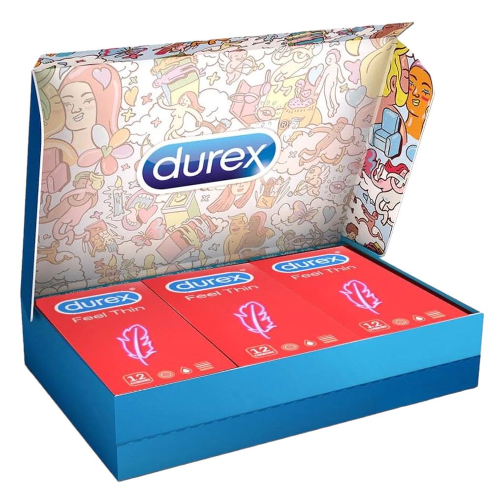 Durex Feel Thin - élethű érzés óvszer csomag (3 x 12db)